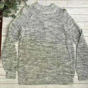 NWT Caslon mock neck long sleeve space dye pullover sweater XL